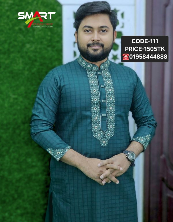 সী-গ্রীন কালার পাঞ্জাবী <br> কোড: ১১১