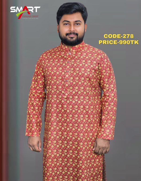 মেরুন কালার পাঞ্জাবী <br> কোড: ২৭৮