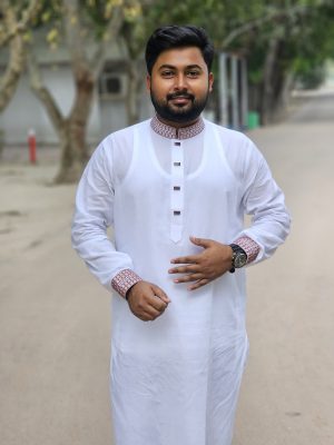 সাদা কালার পাঞ্জাবী। ৩৮ থেকে ৫৪ সাইজ <br> কোড: ২৬৮