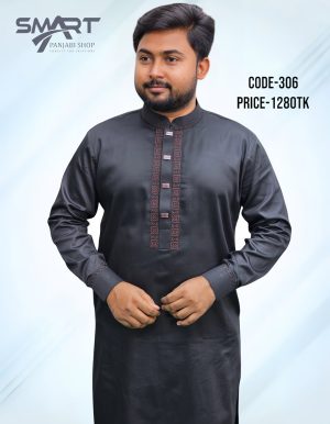 কালো কালার পাঞ্জাবী <br> কোড: ৩০৬