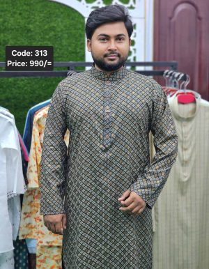 গোল্ডেন কালার পাঞ্জাবী <br> কোড: ৩১৩