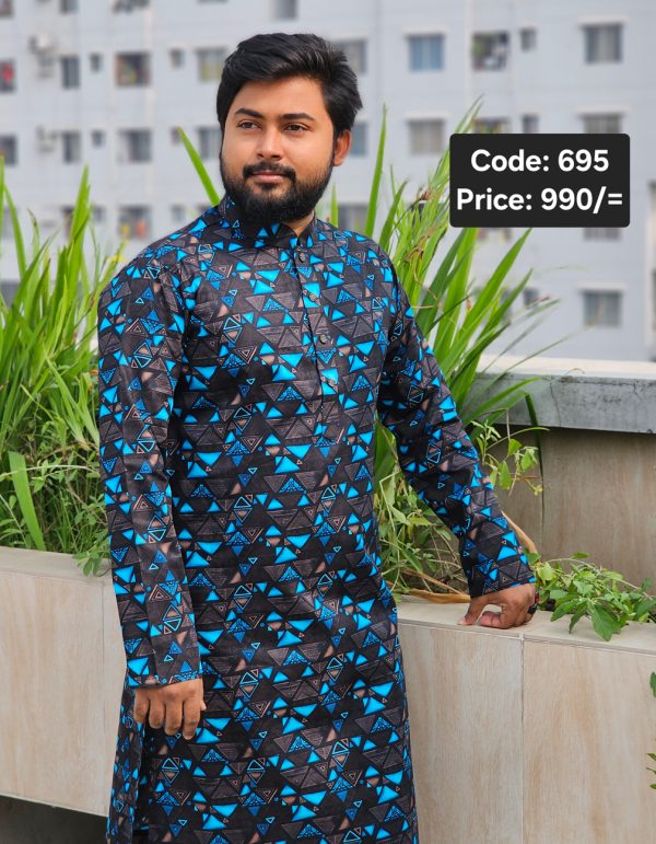 কালো কালার পাঞ্জাবী <br> কোড: ৬৯৫