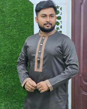 ডার্ক গ্রে কালার পাঞ্জাবী <br> কোড: ১৪০