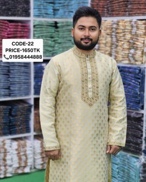 অলিভ কালার পাঞ্জাবী <br> কোড: ২২