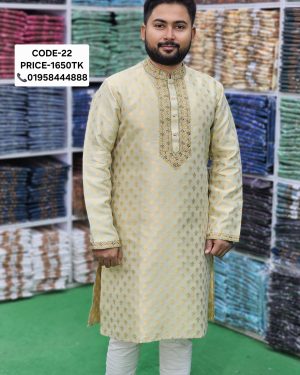 অলিভ কালার পাঞ্জাবী <br> কোড: ২২