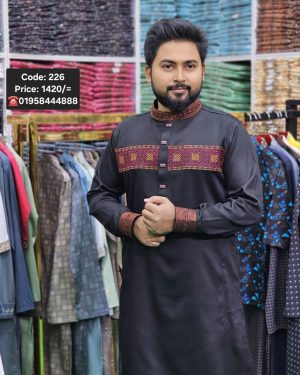 কালো কালার পাঞ্জাবী <br> কোড: ২২৬
