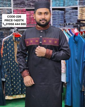 কালো কালার পাঞ্জাবী <br> কোড: ২২৬