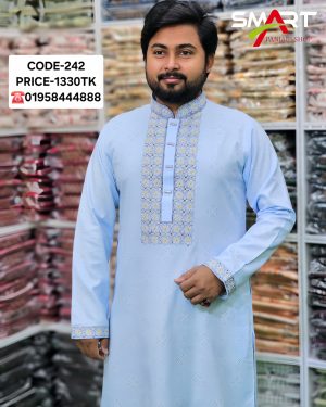 স্কাই ব্লু কালার পাঞ্জাবী <br> কোড: ২৪২