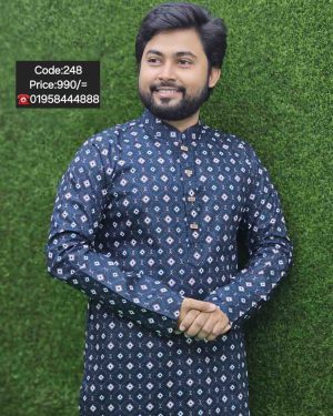ফিরোজা কালার পাঞ্জাবী – কোড: ২৪৮