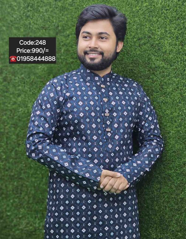 ফিরোজা কালার পাঞ্জাবী – কোড: ২৪৮