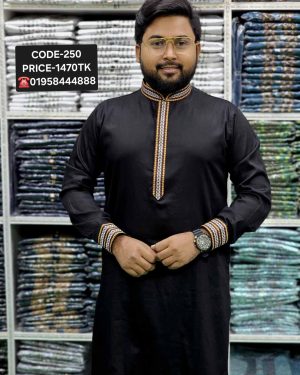 কালো কালার পাঞ্জাবী <br> কোড: ২৫০