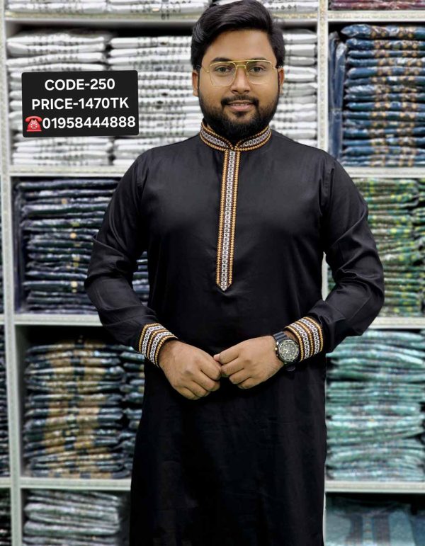 কালো কালার পাঞ্জাবী <br> কোড: ২৫০