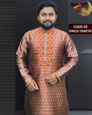 ডার্ক মেরুন কালার পাঞ্জাবী <br> কোড: ২৬