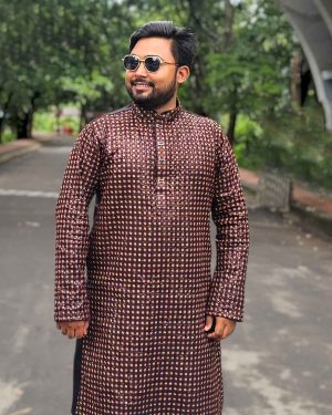 সিকোয়েন্স ও এম্ব্রয়ডারী পাঞ্জাবী। কোড: ৩৬৫