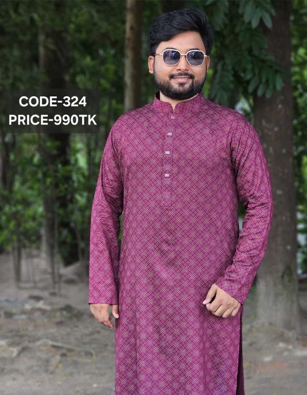 মেরুন কালার পাঞ্জাবী <br> কোড: ৩২৪
