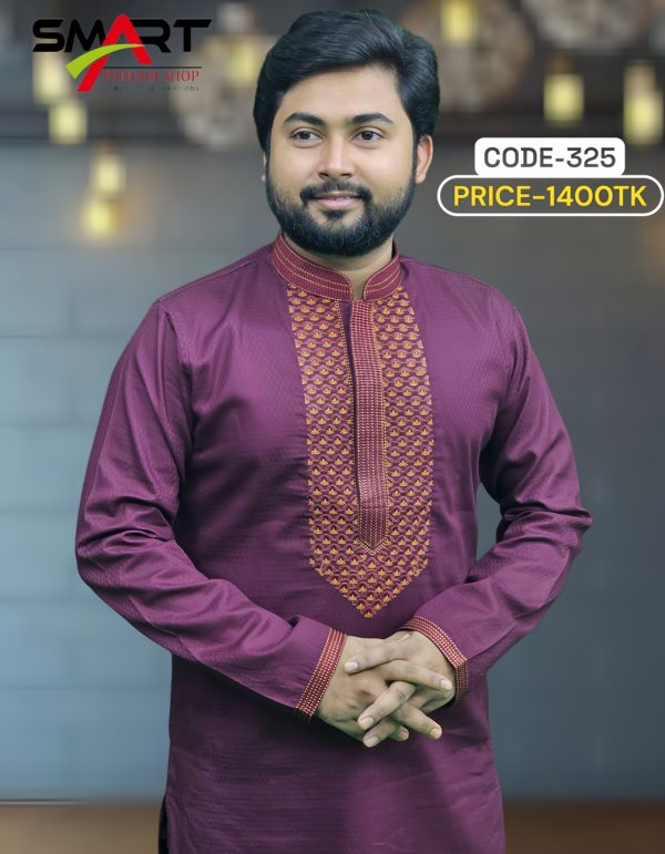 ডার্ক পার্পেল কালার পাঞ্জাবী - কোড: ৩২৫