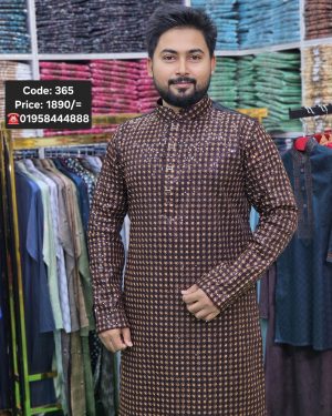 সিকোয়েন্স ও এম্ব্রয়ডারী পাঞ্জাবী। কোড: ৩৬৫