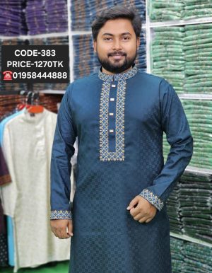 টিল গ্রীন কালার পাঞ্জাবী। কোড: ৩৮৩