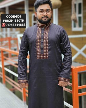 কালো কালার পাঞ্জাবী <br> কোড: ৫০১