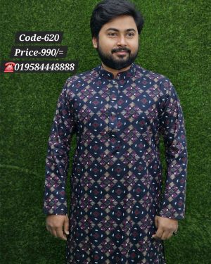 কালো কালার পাঞ্জাবী <br> কোড: ৬২০