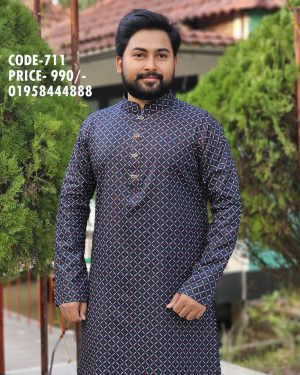 মেরুন প্রিন্ট পাঞ্জাবী <br> কোড: ৭১১