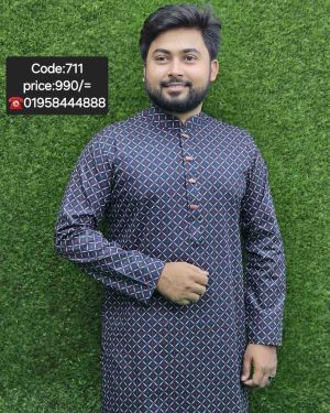 মেরুন প্রিন্ট পাঞ্জাবী <br> কোড: ৭১১