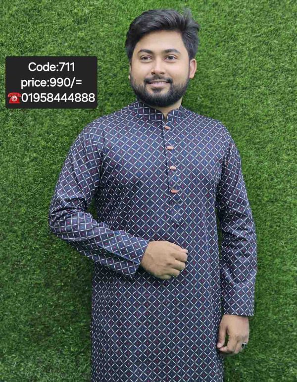 মেরুন প্রিন্ট পাঞ্জাবী <br> কোড: ৭১১