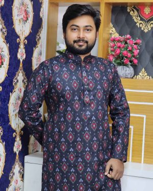 মেরুন প্রিন্ট পাঞ্জাবী <br> কোড: ৭১৩