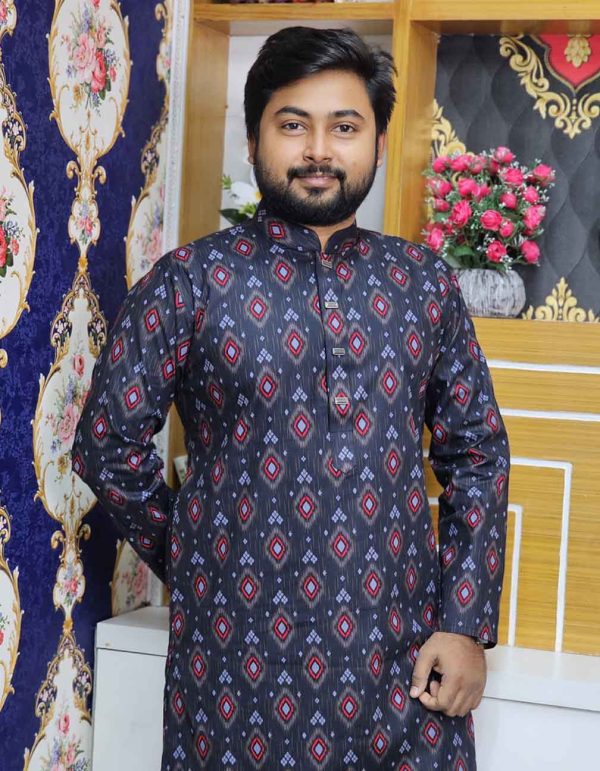 মেরুন প্রিন্ট পাঞ্জাবী <br> কোড: ৭১৩