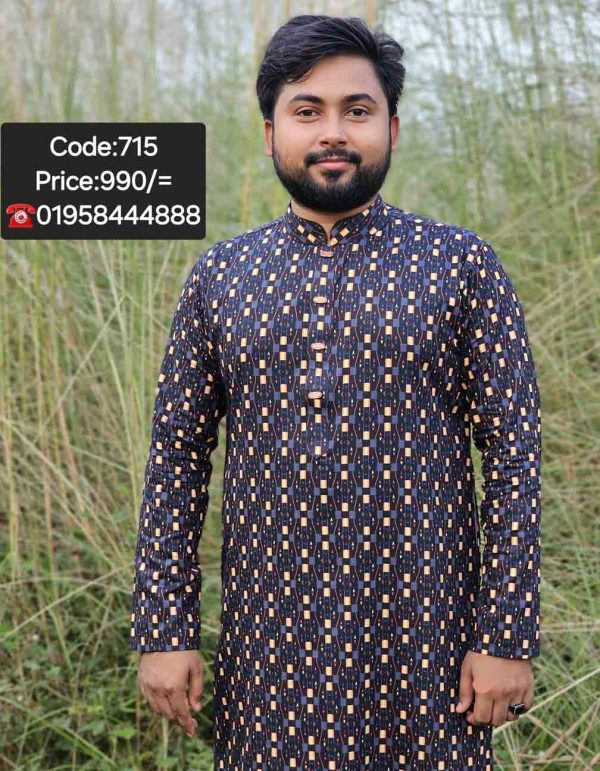 মাল্টি কালার প্রিন্ট পাঞ্জাবী <br> কোড: ৭১৫