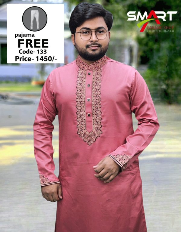 মিষ্টি কালার পাঞ্জাবী <br> কোড: ১৩৩