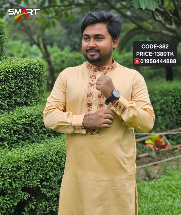 লাইট ব্রাউন কালার পাঞ্জাবী <br> কোড: ৩৮২