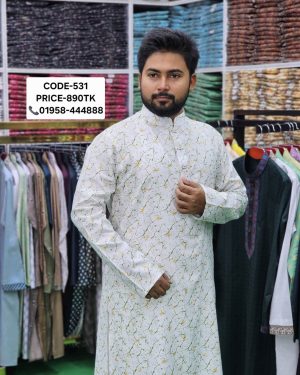 গ্রীন কালার পাঞ্জাবী। কোড: ৫৩১