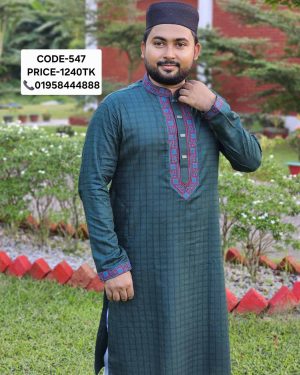 সী-গ্রীন কালার পাঞ্জাবী। কোড: ৫৪৭