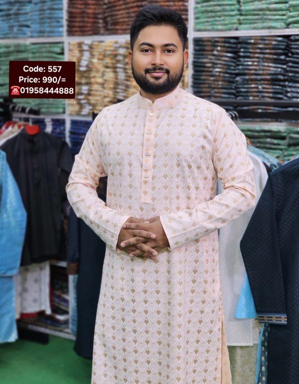 অফ হোয়াইট কালার পাঞ্জাবী<br> কোড: ৫৫৭