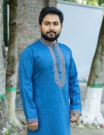 রয়েল ব্লু কালার পাঞ্জাবী। কোড: ১০২