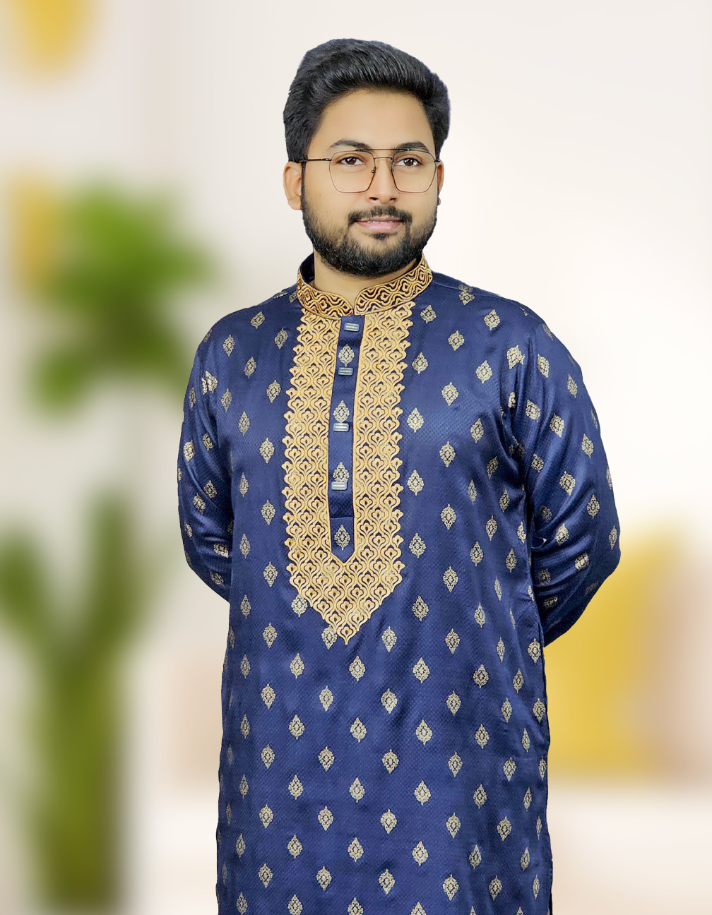 14 18 নেভি কালার পাঞ্জাবী। কোড: ২৩৪ - Image 1