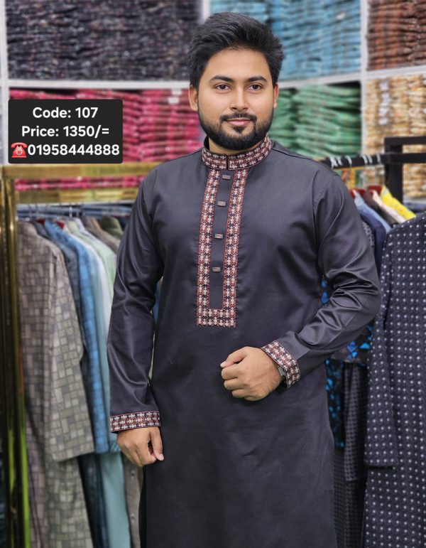 কালো কালার পাঞ্জাবী <br> কোড: ১০৭