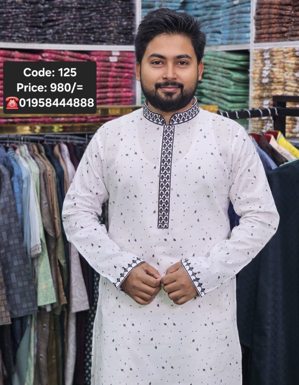 HP ধুতি কাপড়ের পাঞ্জাবী – কোড: ১২৫